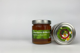 Zwei Oberbank Honig Gläser