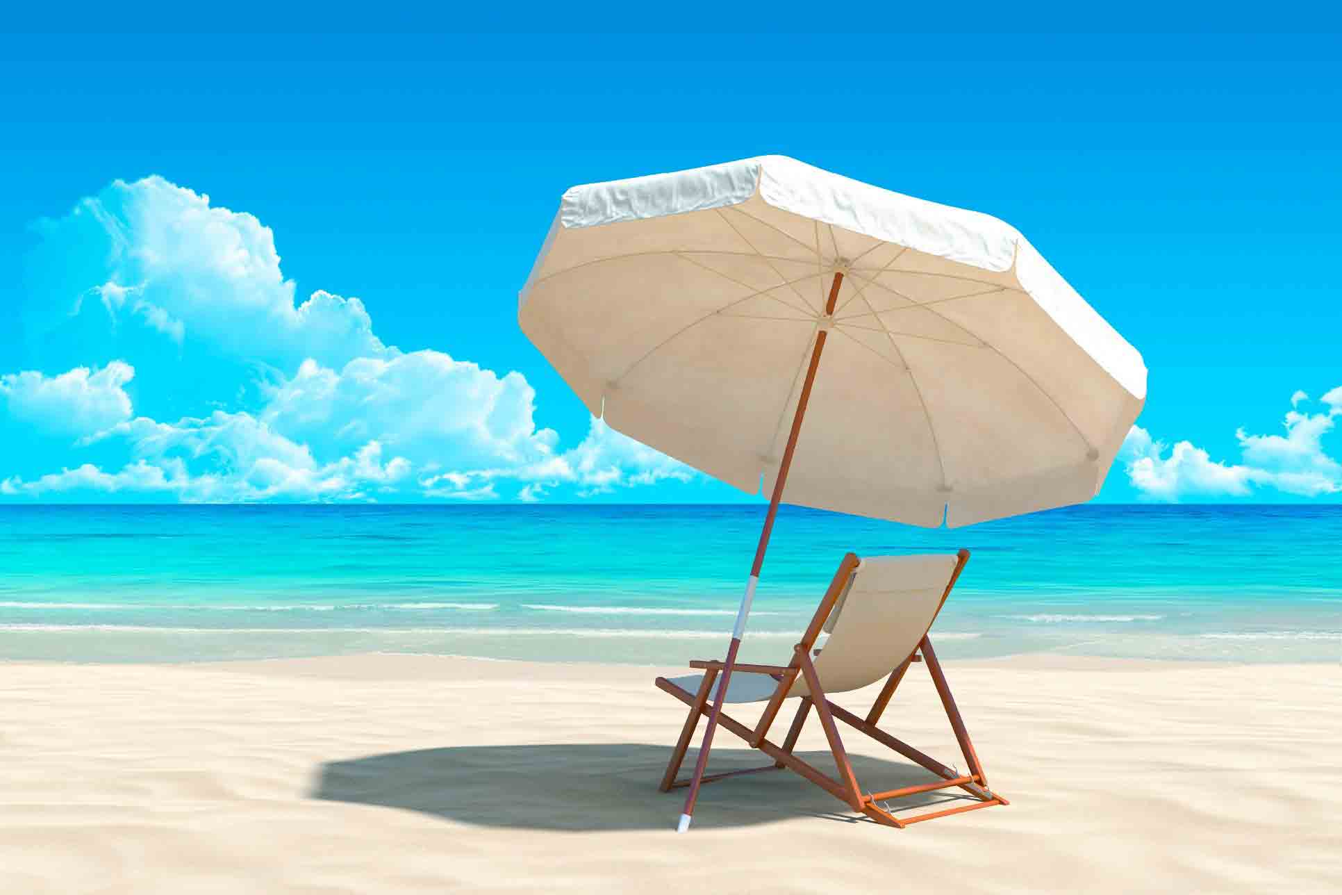 Liegestuhl am Strand