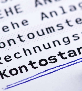 Detailansicht einer Bilanz