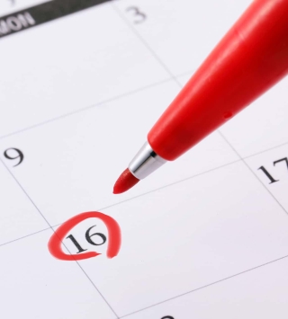 Kalender mit Markierung