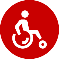 Icon Barrierefreiheit Rollstuhl
