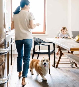 Oberbank Finanzierung, Familie in der neuen Küche