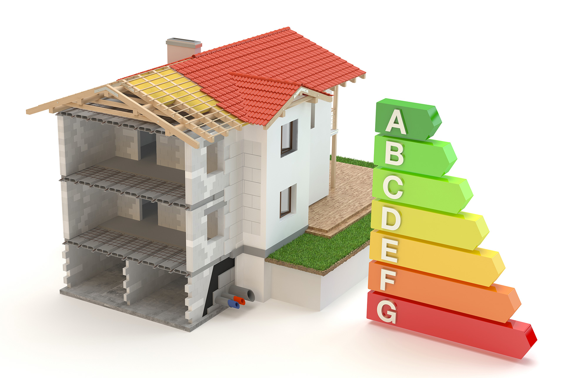 Energie-Effizienz eines Hauses