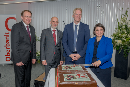 Am Foto v.l.n.r.: Mag. Matthias Stadler, Mag. Georg Bartmann, Mag. (FH) Claudio Rojs, Mag. Romana Thiem