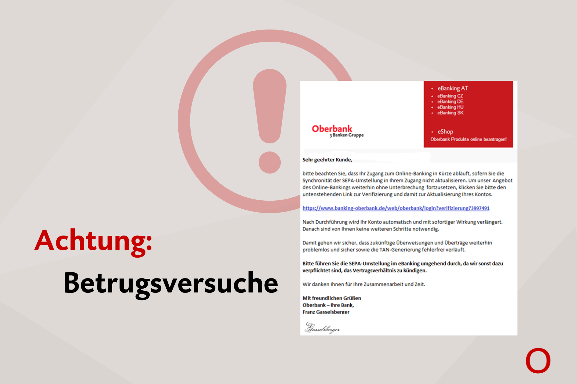 Achtung vor Phishing-Mails