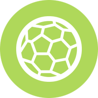 Hellgrünes Icons mit Fußball