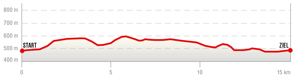 Höhenprofil der Wanderung in Pfaffing